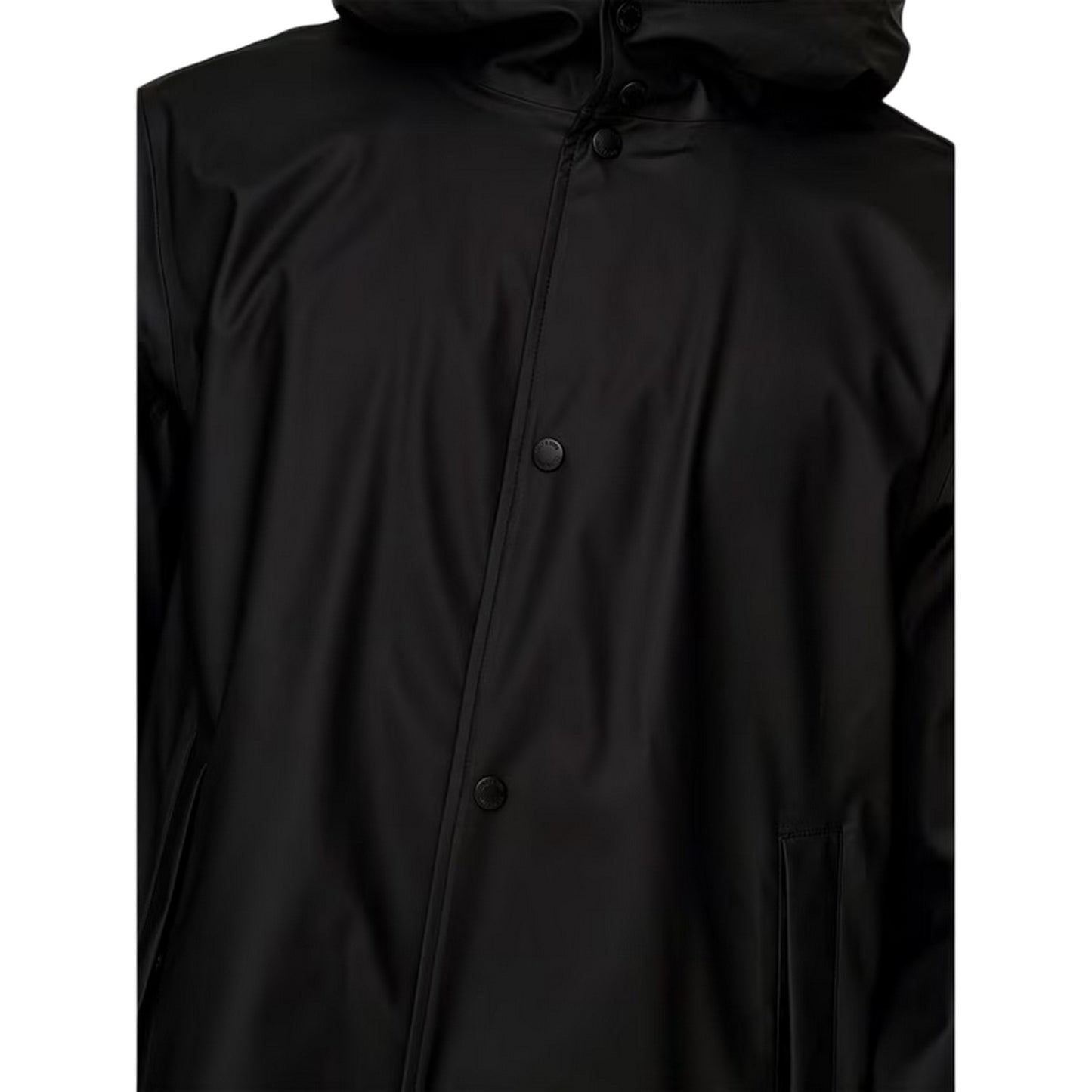 Black - Side - Only Mens Water Repellent Regular Raincoat
