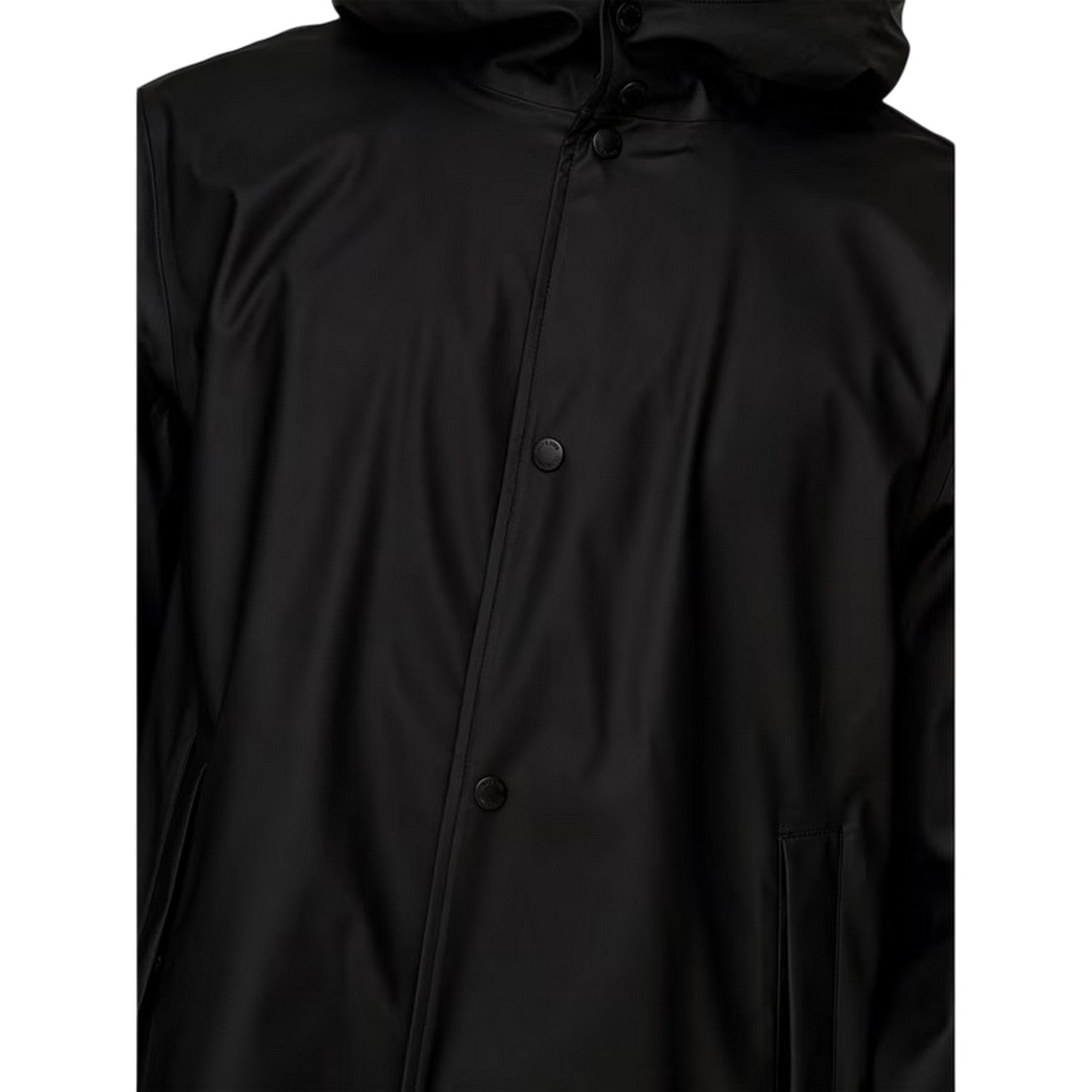 Black - Side - Only Mens Water Repellent Regular Raincoat