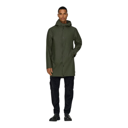 Peat - Lifestyle - Only Mens Water Repellent Regular Raincoat