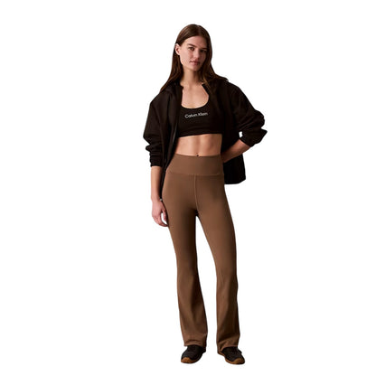 Shitake - Side - Calvin Klein Womens-Ladies High Rise Trousers