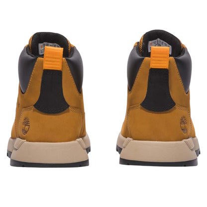 Wheat - Back - Timberland Childrens-Kids Killington Leather Mid Cut Trekking Boots