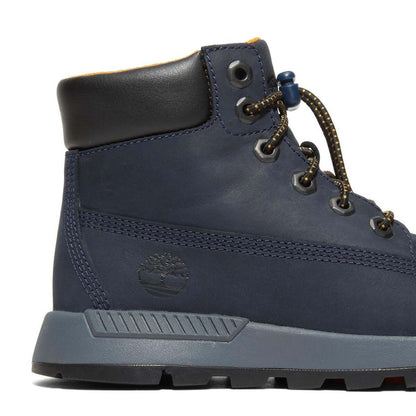 Navy - Close up - Timberland Childrens-Kids Killington Leather Mid Cut Trekking Boots