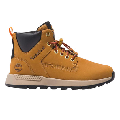 Wheat - Side - Timberland Childrens-Kids Killington Leather Mid Cut Trekking Boots