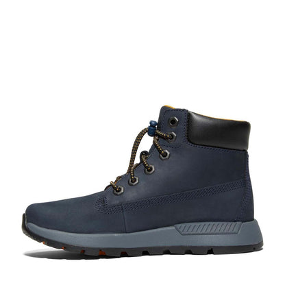 Navy - Side - Timberland Childrens-Kids Killington Leather Mid Cut Trekking Boots