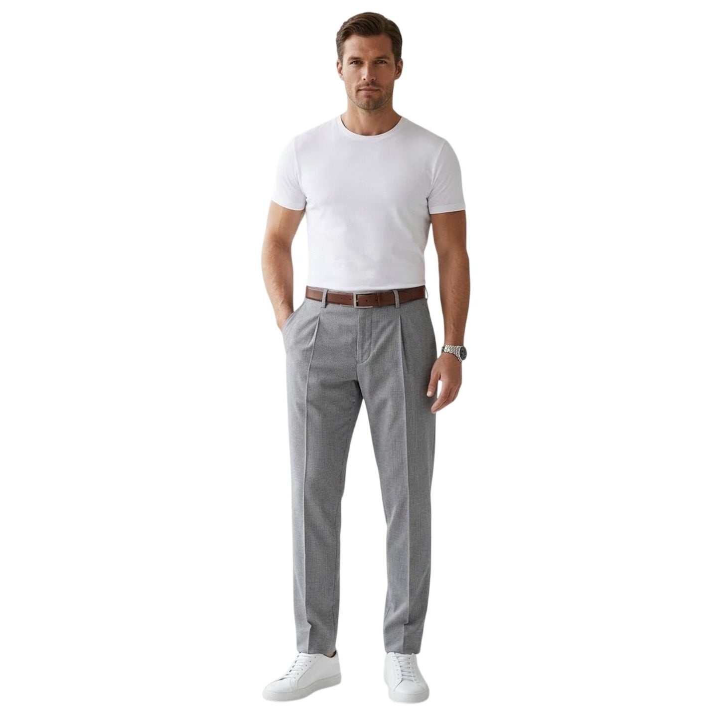 Dark Blue - Side - Boss Mens Kaito1 Slim Trousers