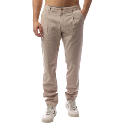 Medium Beige - Front - Boss Mens Kaito1 Slim Trousers