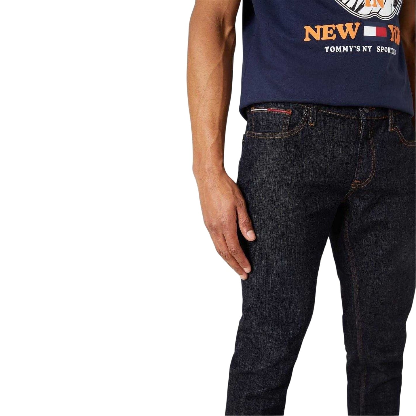 Denim Blue - Side - Tommy Jeans Mens Scanton Slim Jeans