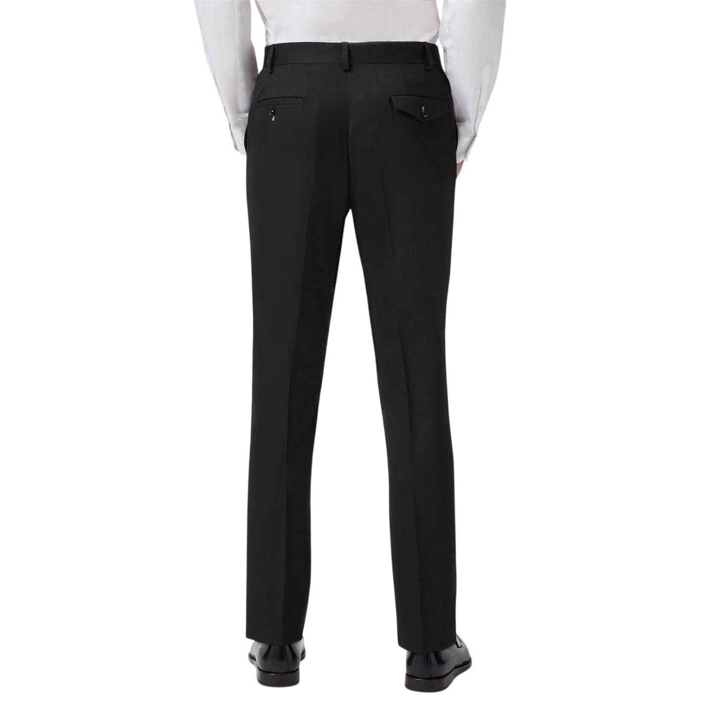 Black - Back - Twisted Tailor Mens Wedding Formal Trousers
