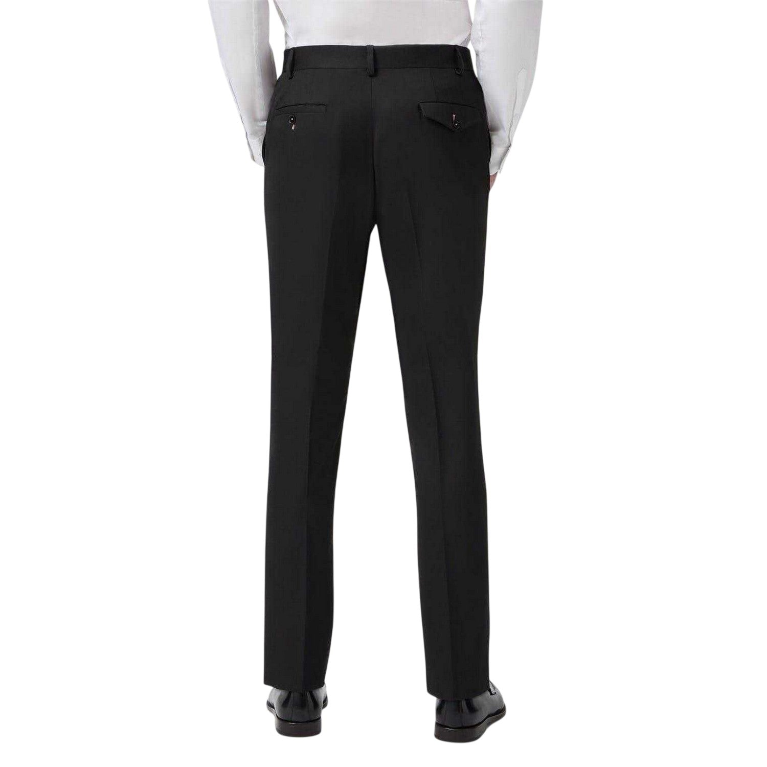 Black - Back - Twisted Tailor Mens Wedding Formal Trousers