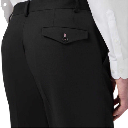 Black - Side - Twisted Tailor Mens Wedding Formal Trousers