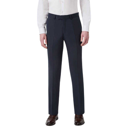 Navy - Front - Twisted Tailor Mens Wedding Formal Trousers