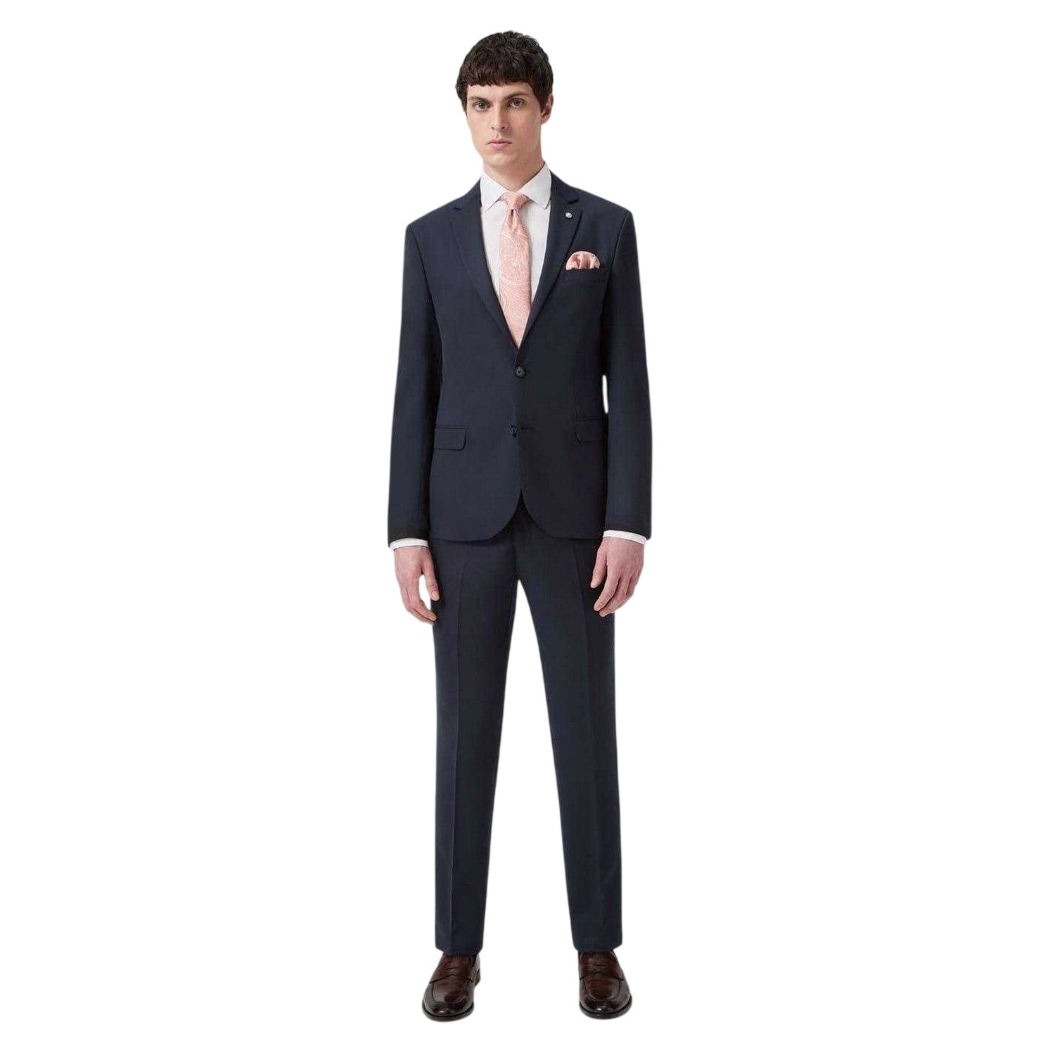 Navy - Lifestyle - Twisted Tailor Mens Wedding Formal Trousers