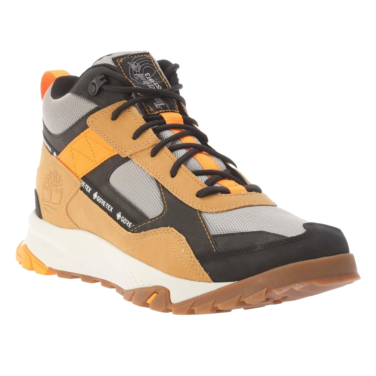 Wheat - Front - Timberland Mens Lincoln Peak Suede Mid Cut Waterproof Hiking Boots