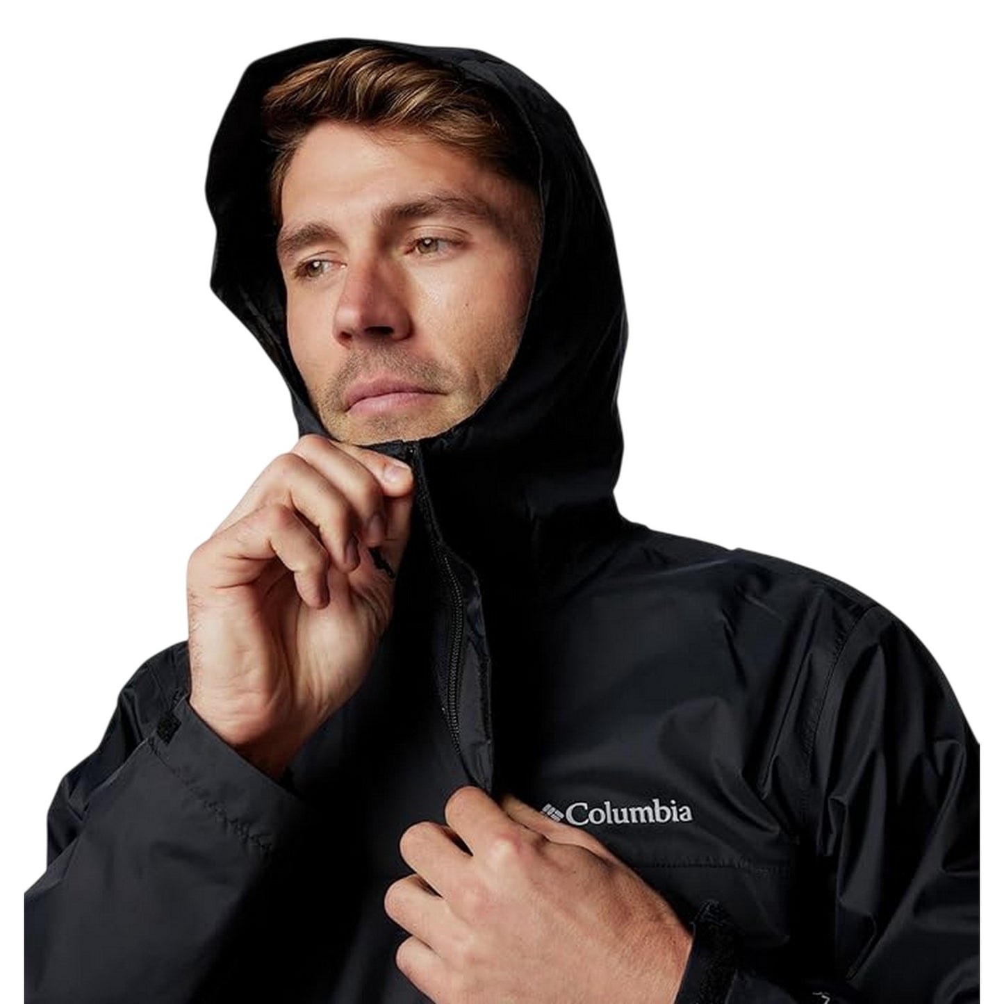 Black - Side - Columbia Mens Watertight II Waterproof Jacket