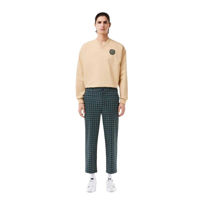 Navy Blue-Red - Side - Lacoste Mens All-Over Print Trousers