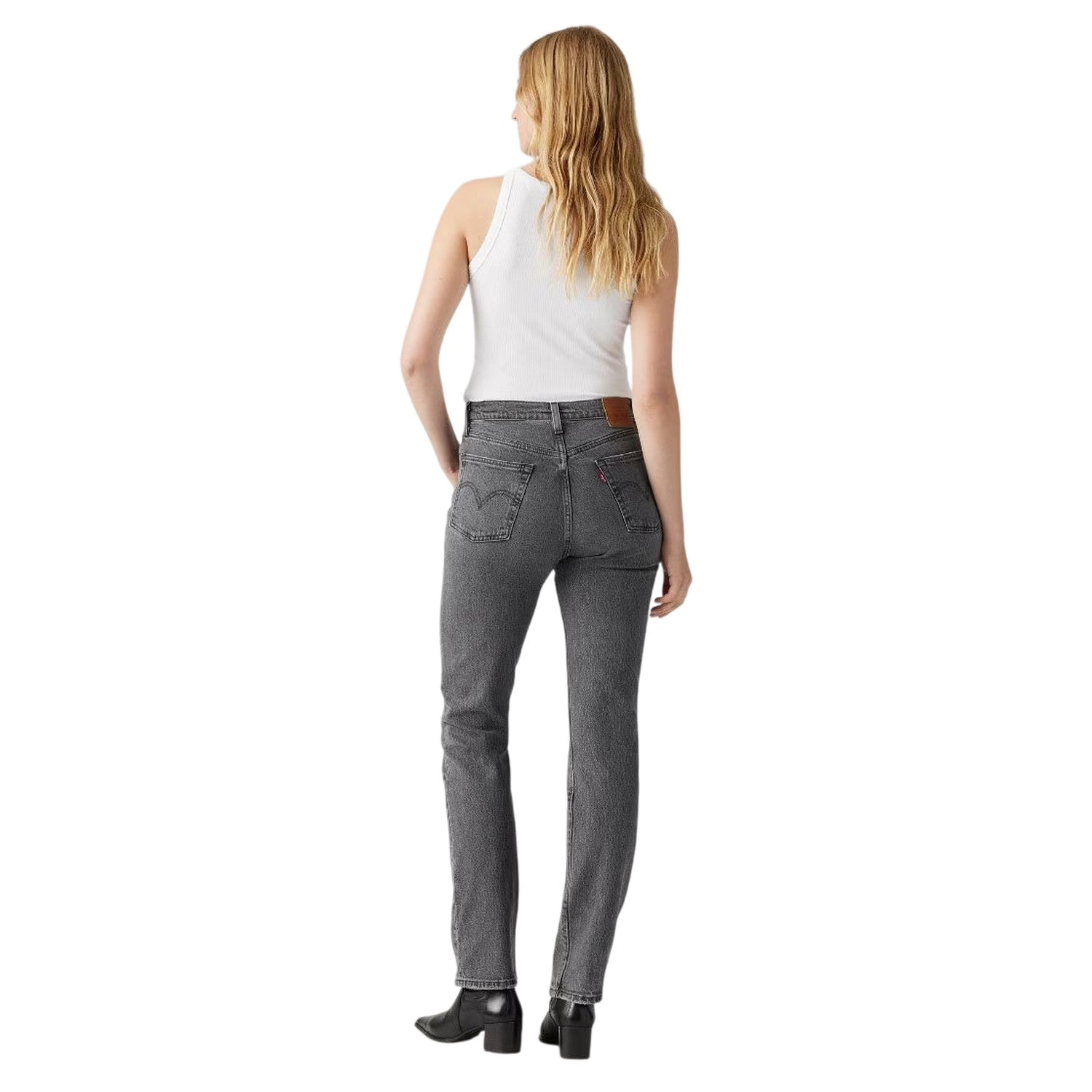 Swan Island - Back - Levis Womens-Ladies 501 5 Pockets Straight Leg Jeans