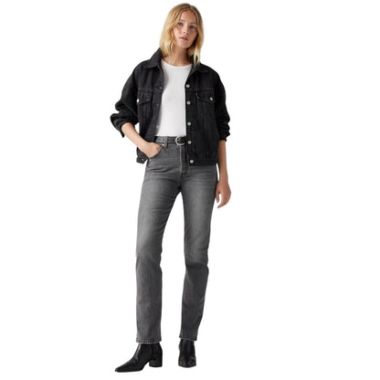 Swan Island - Side - Levis Womens-Ladies 501 5 Pockets Straight Leg Jeans