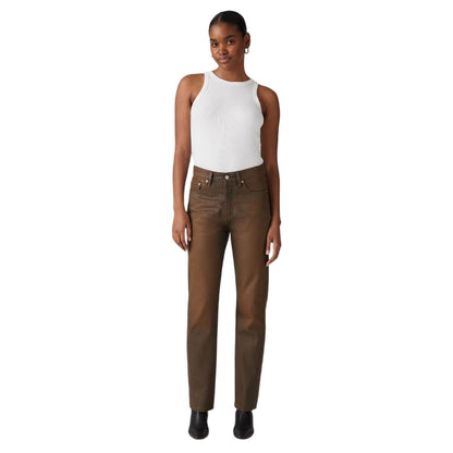 Pay Day - Side - Levis Womens-Ladies 501 5 Pockets Straight Leg Jeans