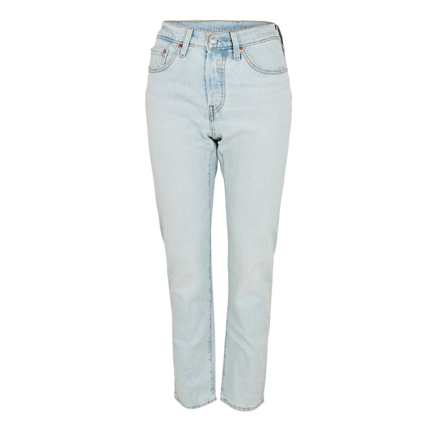 Stepped Away - Front - Levis Womens-Ladies 501 5 Pockets Straight Leg Jeans