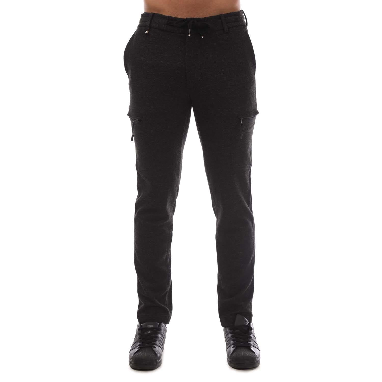 Grey - Front - Hugo Boss Mens Kane-DS Cargo Trousers