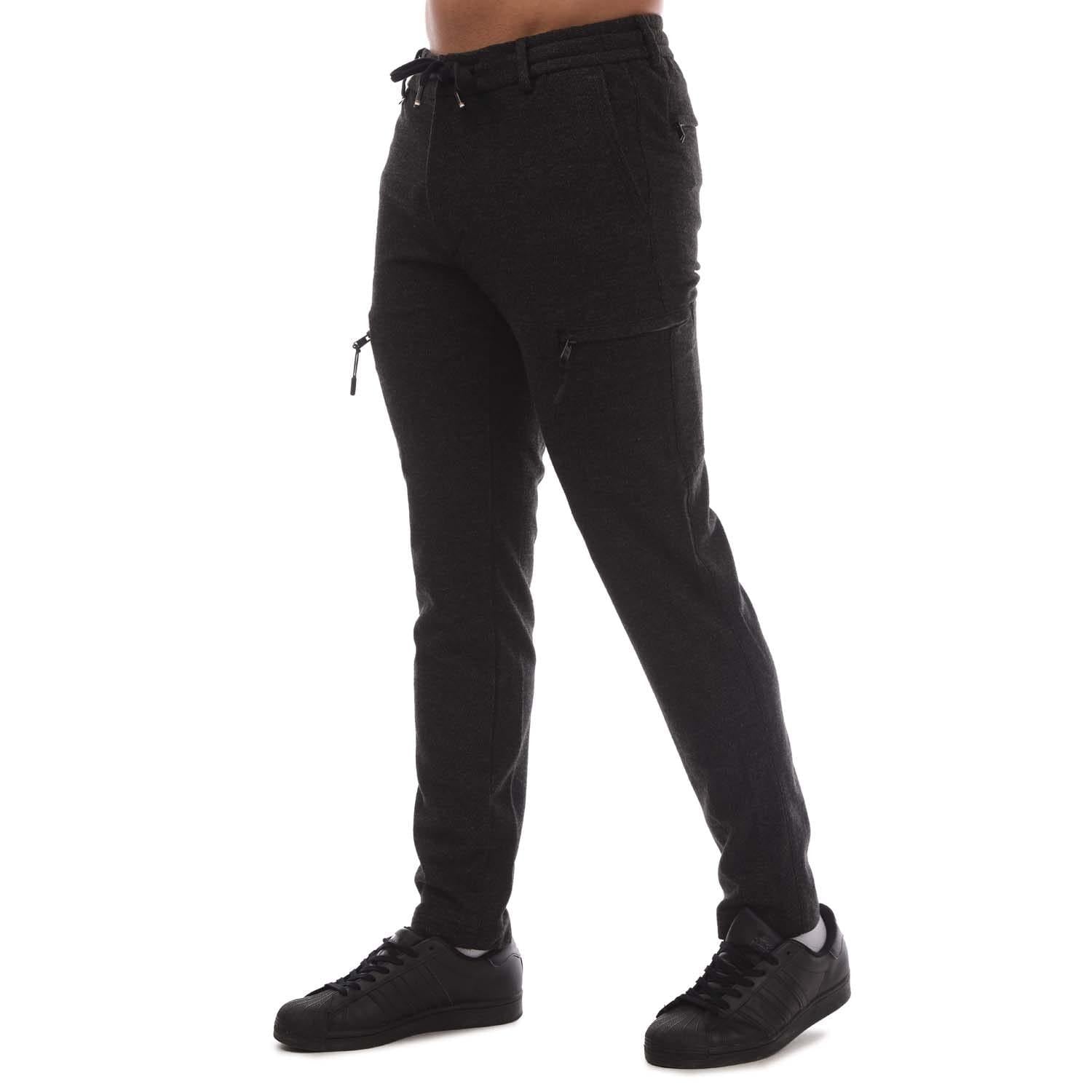 Grey - Back - Hugo Boss Mens Kane-DS Cargo Trousers