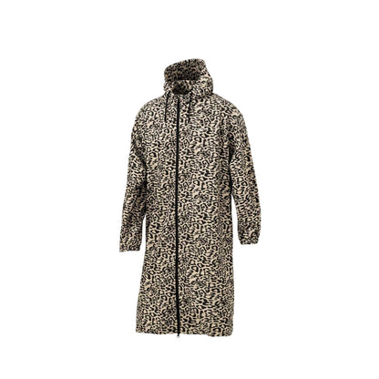 Brown-Black - Side - Gelert Womens-Ladies Leopard Print Waterproof Oversized Jacket