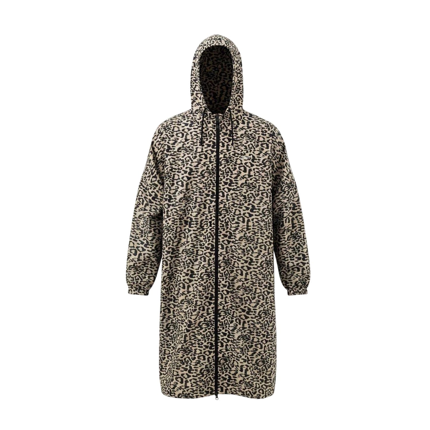 Brown-Black - Front - Gelert Womens-Ladies Leopard Print Waterproof Oversized Jacket