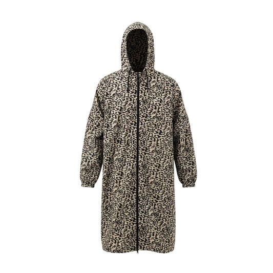Brown-Black - Front - Gelert Womens-Ladies Leopard Print Waterproof Oversized Jacket