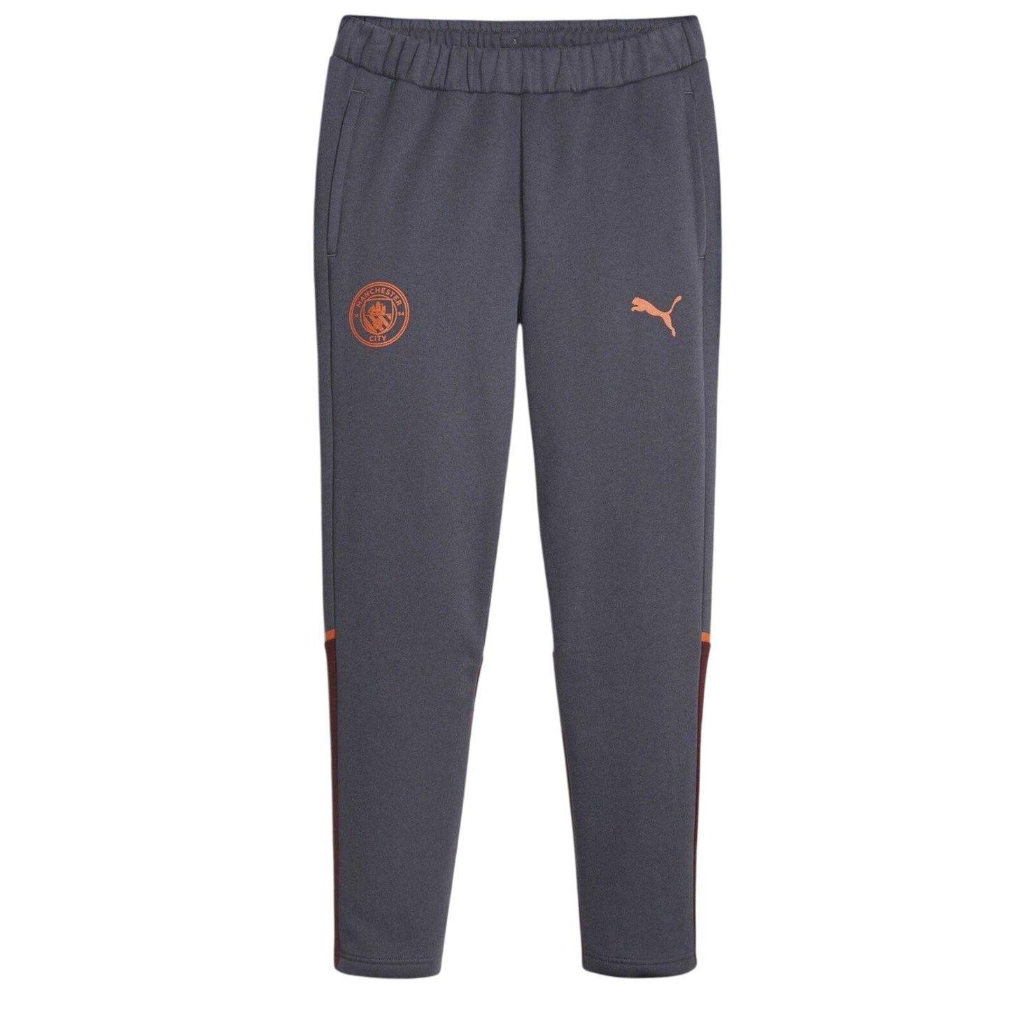 Grey - Front - Puma Mens Casuals Manchester City FC Tracksuit Bottoms