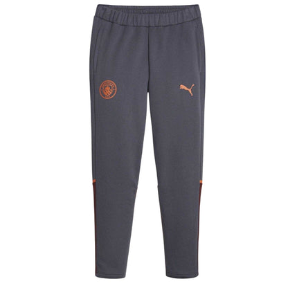 Grey - Front - Puma Mens Casuals Manchester City FC Tracksuit Bottoms