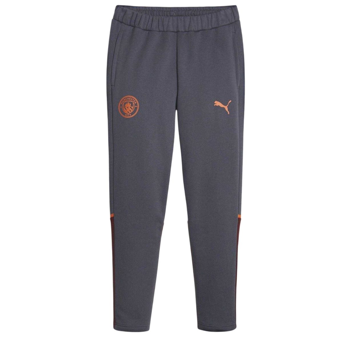 Grey - Front - Puma Mens Casuals Manchester City FC Tracksuit Bottoms