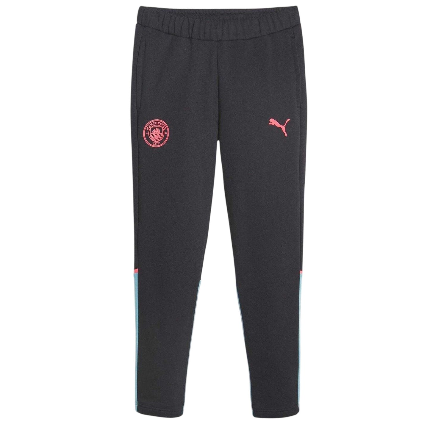 Dark Navy - Front - Puma Mens Casuals Manchester City FC Tracksuit Bottoms