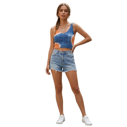Orange-Blue - Side - Diesel Womens-Ladies Cable Knit Slim Bralette