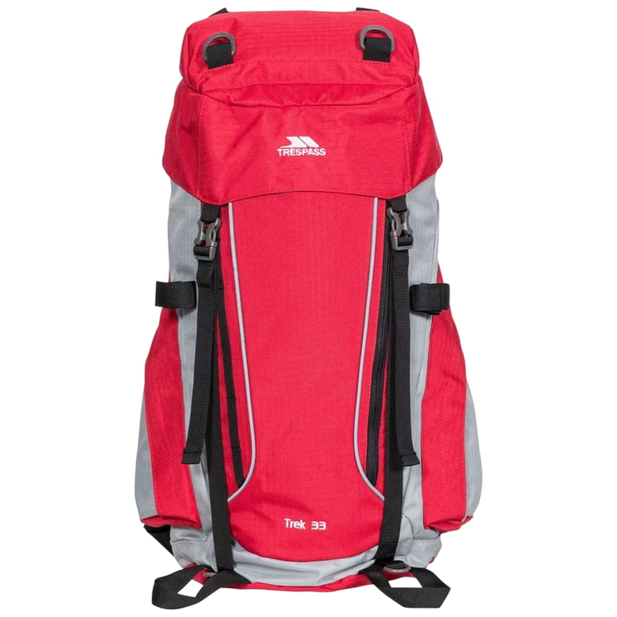 Red Tone - Front - Trespass Trekking 33L Rucksack