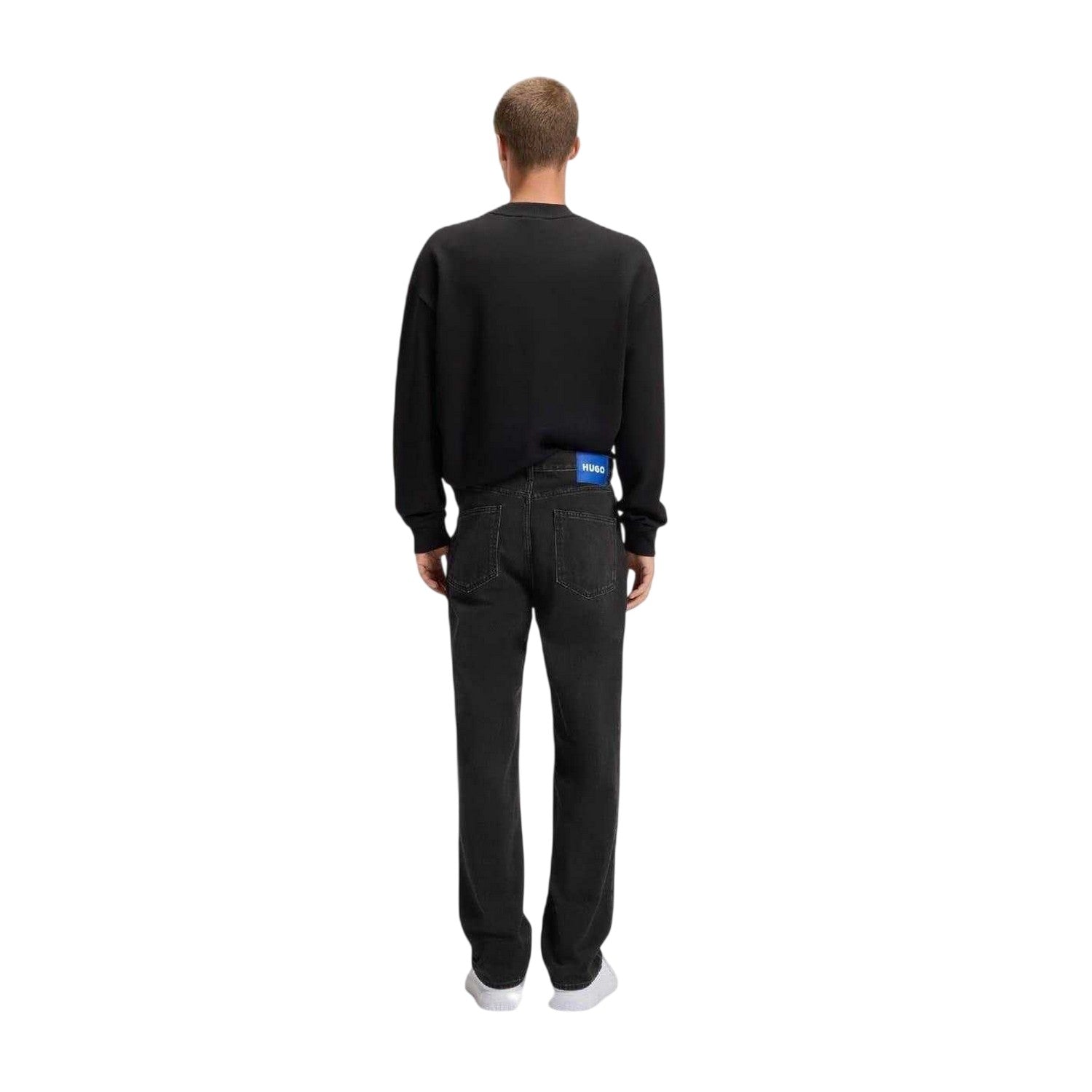 Dark Grey - Back - Hugo Mens Jonah 5 Pockets Slim Jeans