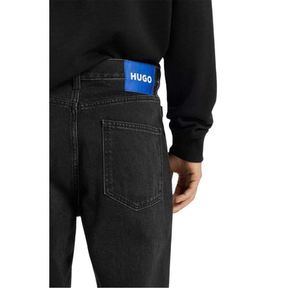 Dark Grey - Side - Hugo Mens Jonah 5 Pockets Slim Jeans
