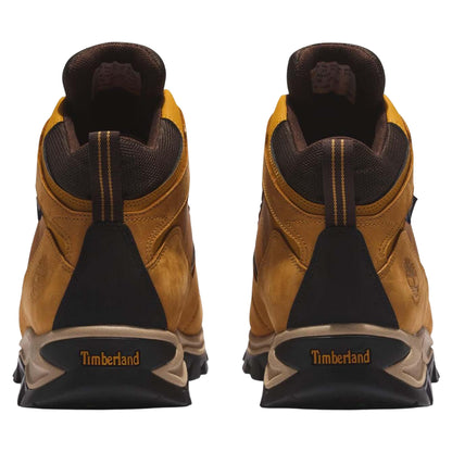 Wheat - Back - Timberland Mens Mt. Maddsen Leather Mid Cut Waterproof Hiking Boots