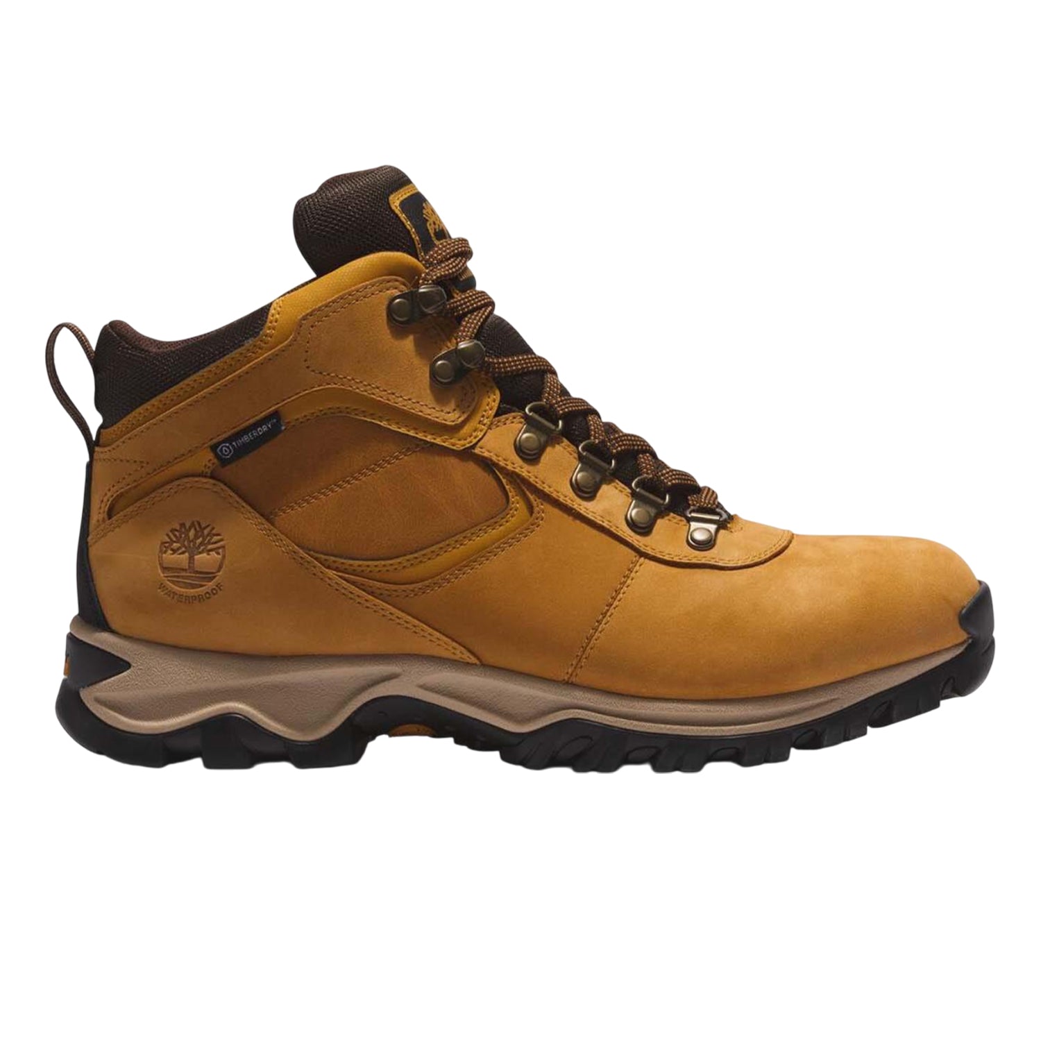 Wheat - Side - Timberland Mens Mt. Maddsen Leather Mid Cut Waterproof Hiking Boots