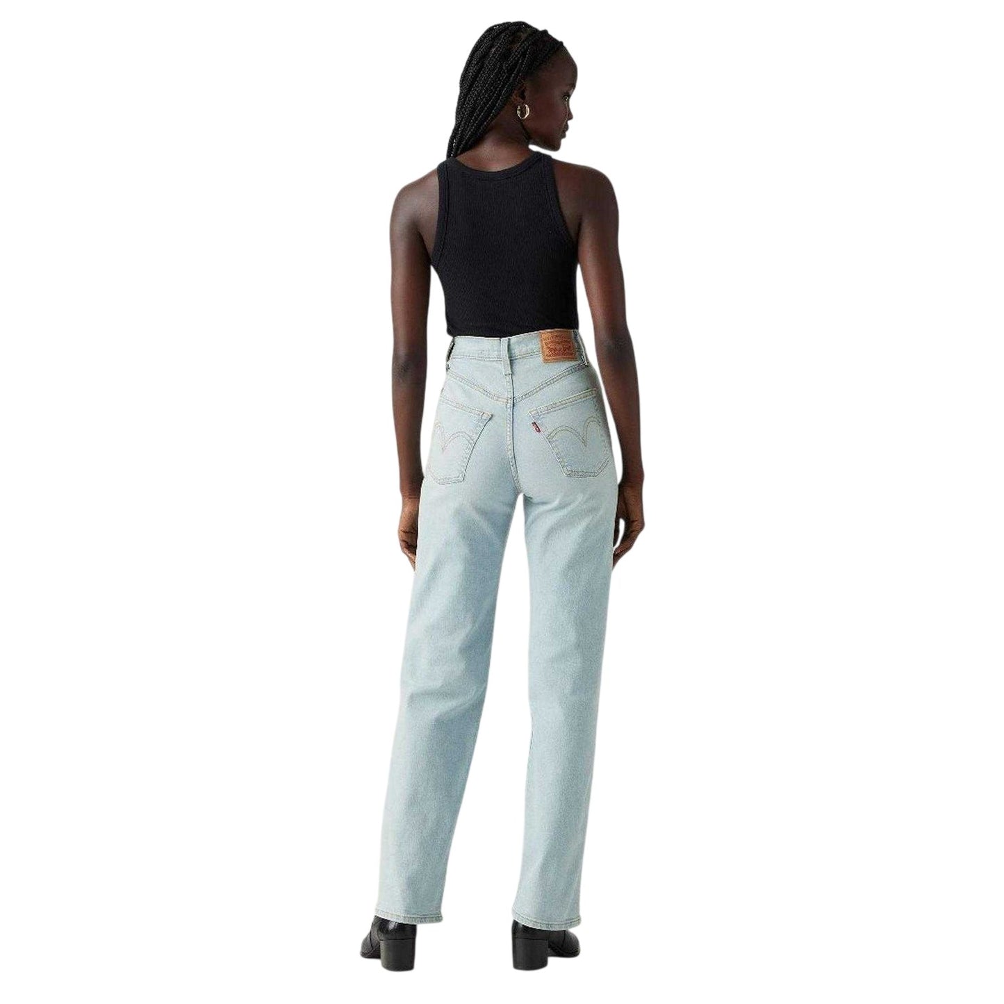 All Alone - Back - Levis Womens-Ladies Ribcage High Rise Straight Leg Jeans