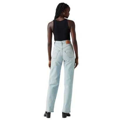 All Alone - Back - Levis Womens-Ladies Ribcage High Rise Straight Leg Jeans
