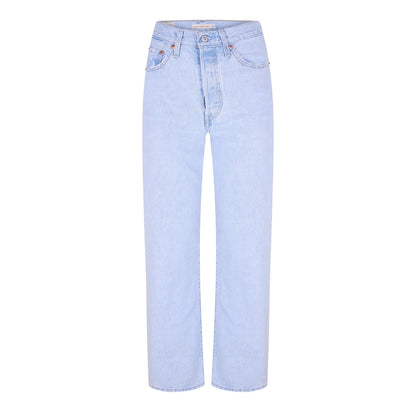 Ojai Shore - Front - Levis Womens-Ladies Ribcage High Rise Straight Leg Jeans