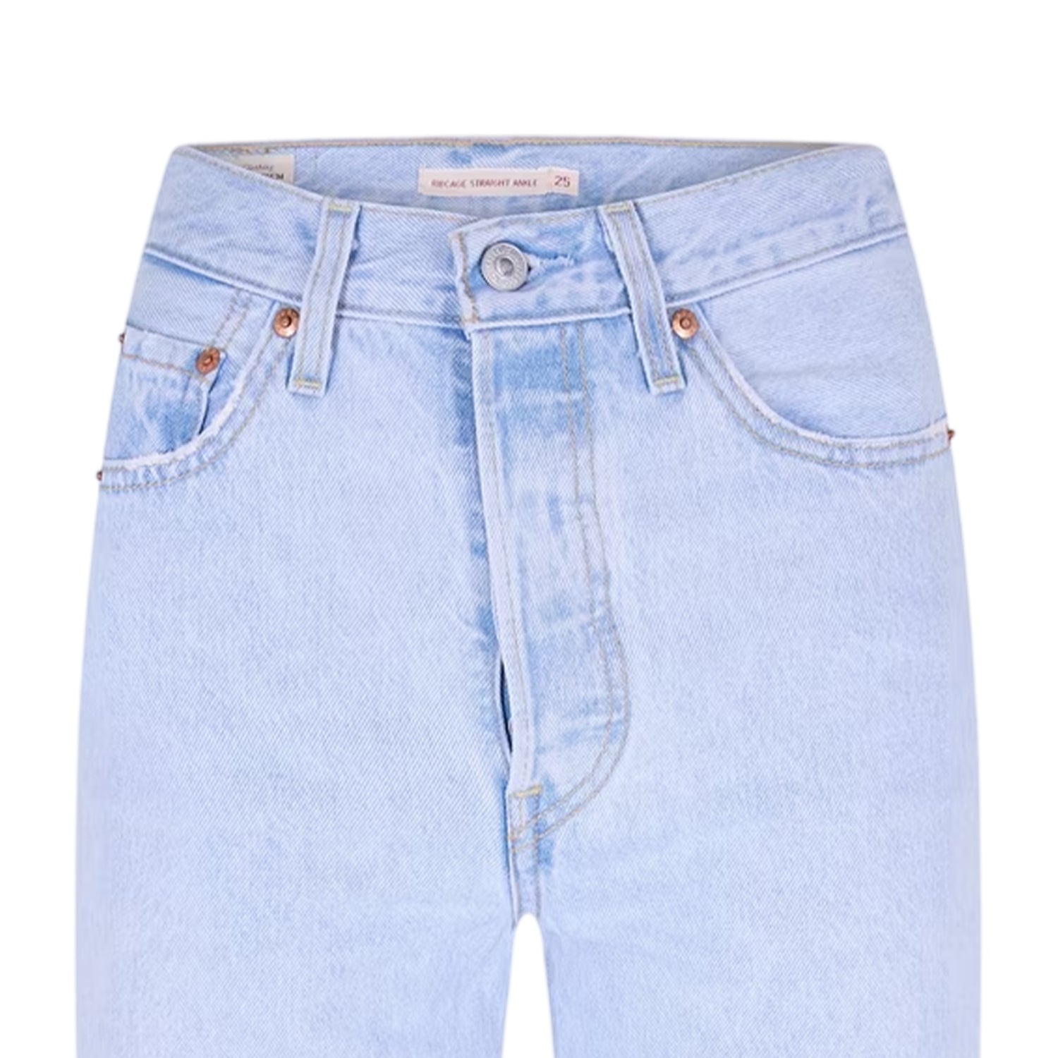 Ojai Shore - Side - Levis Womens-Ladies Ribcage High Rise Straight Leg Jeans
