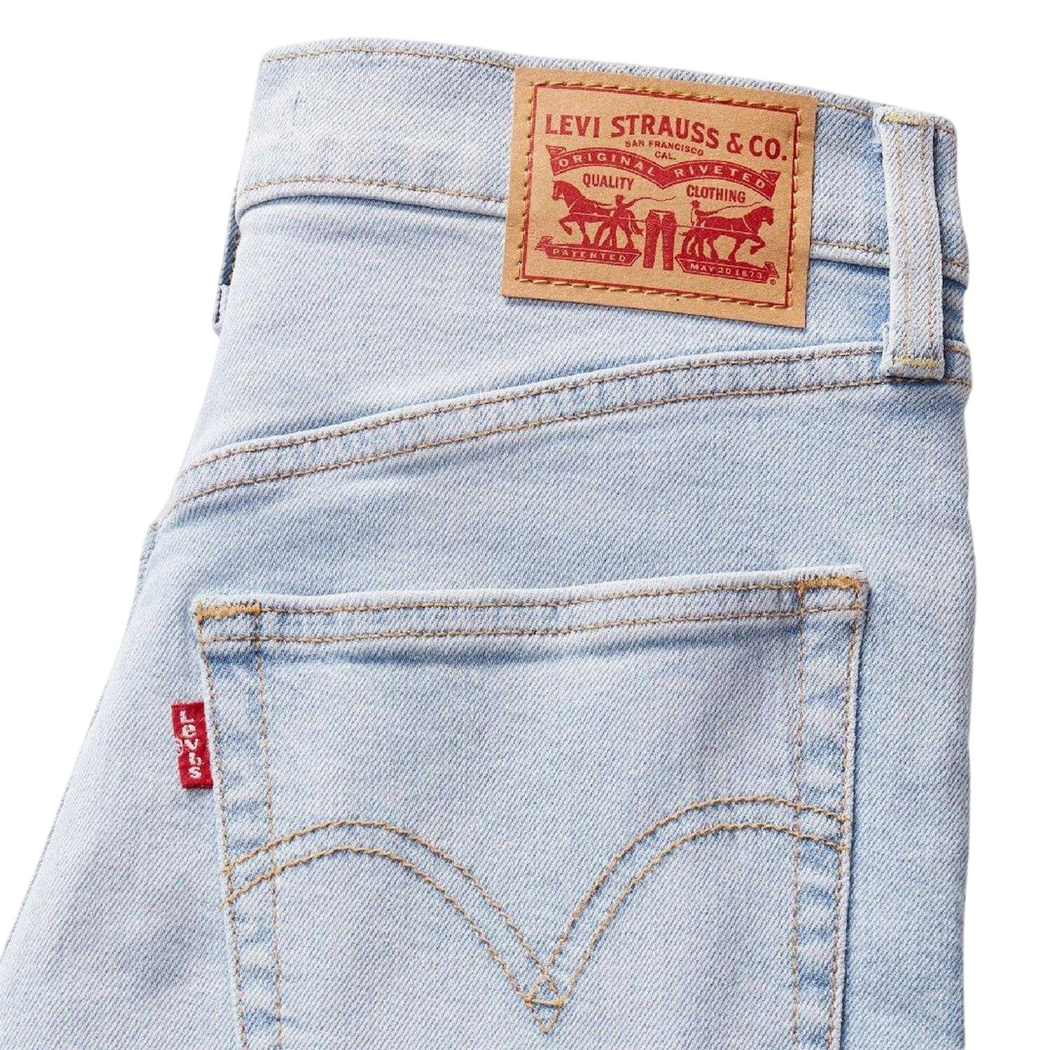 All Alone - Side - Levis Womens-Ladies Ribcage High Rise Straight Leg Jeans