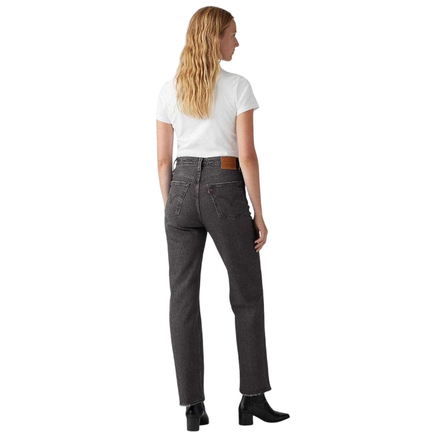 Well Worn - Back - Levis Womens-Ladies Ribcage High Rise Straight Leg Jeans