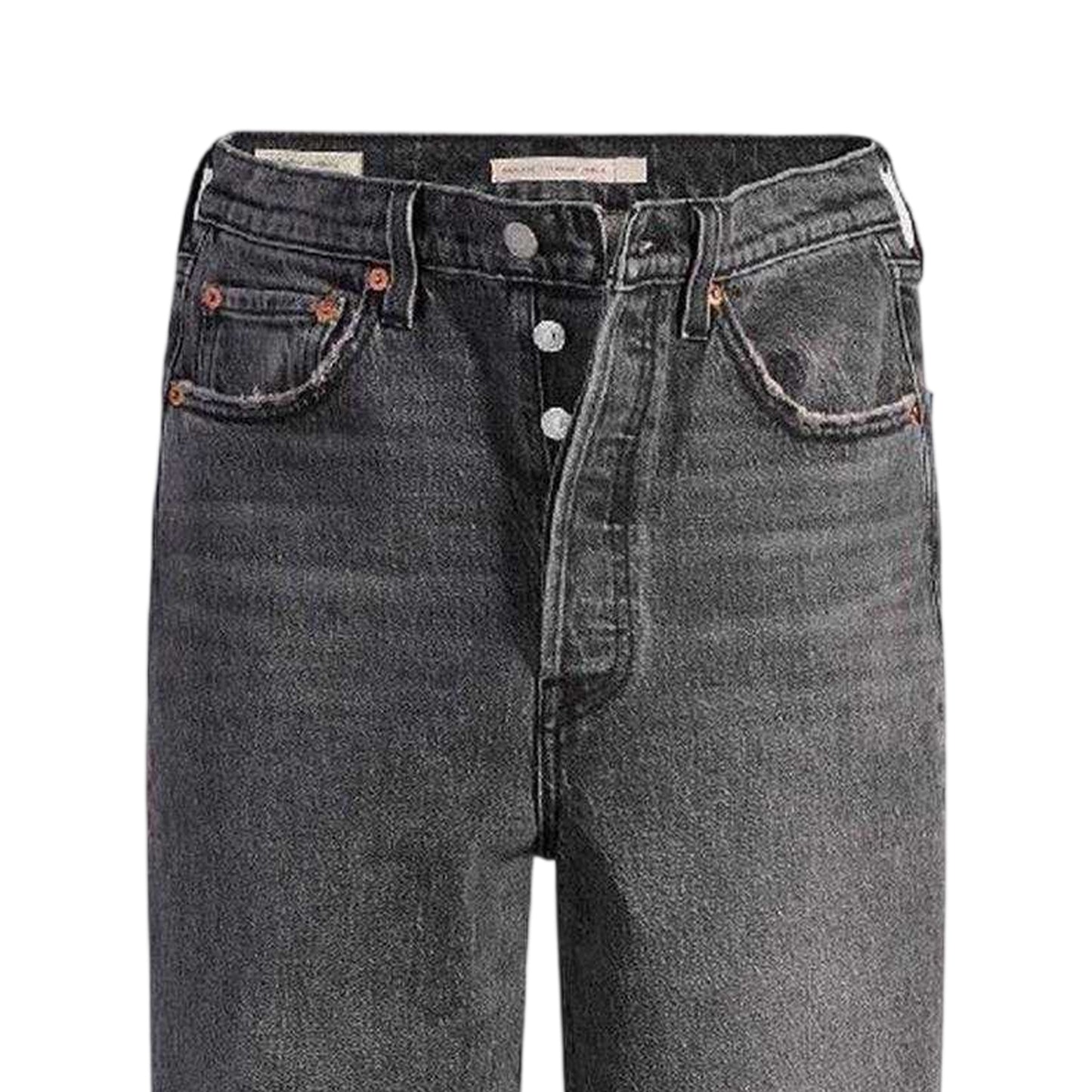 Well Worn - Side - Levis Womens-Ladies Ribcage High Rise Straight Leg Jeans