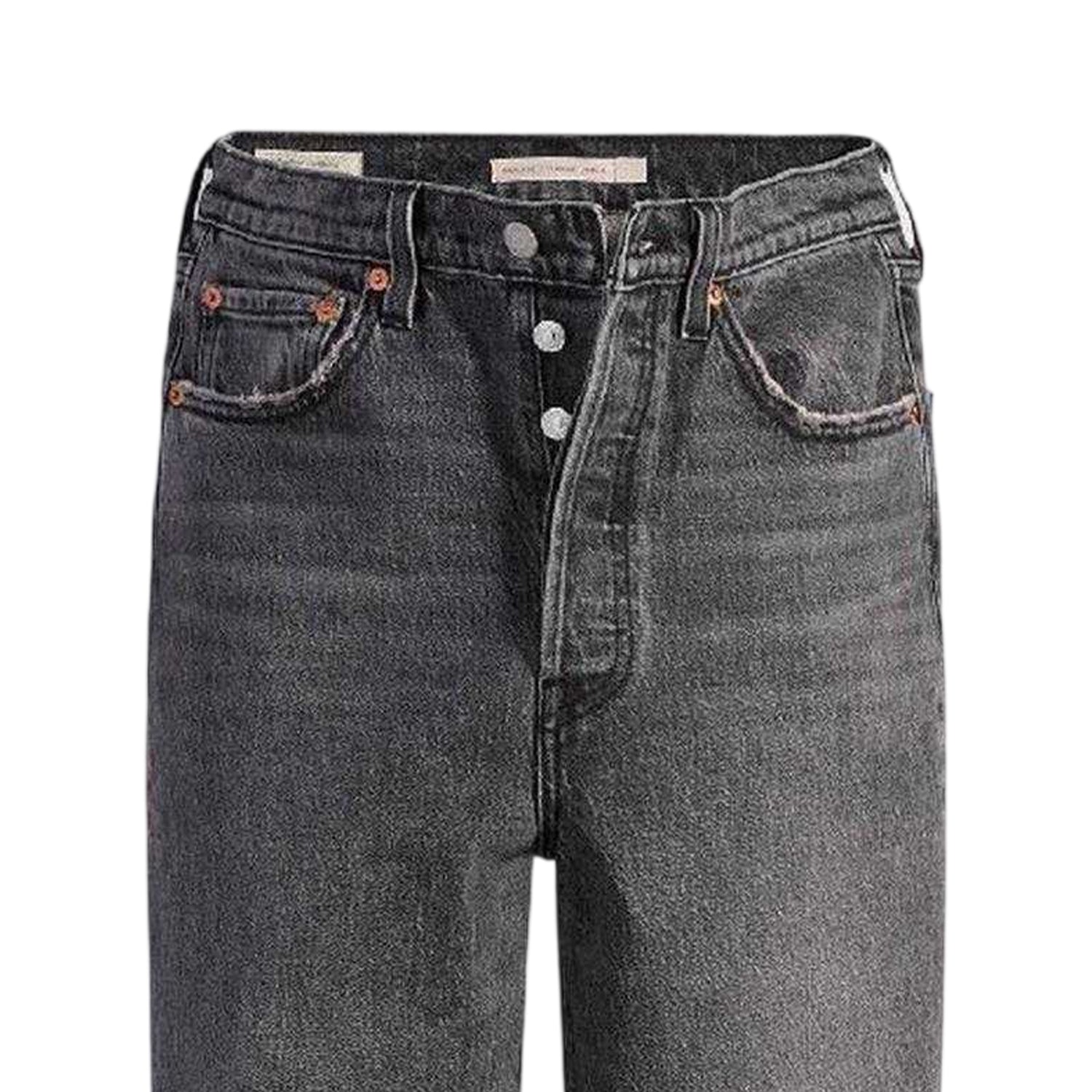 Well Worn - Side - Levis Womens-Ladies Ribcage High Rise Straight Leg Jeans