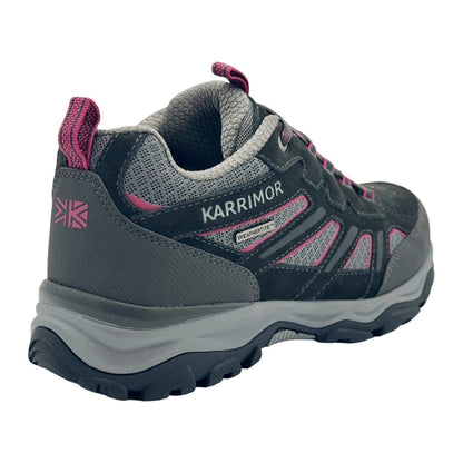Black-Pink - Back - Karrimor Womens-Ladies Mount Waterproof Walking Shoes
