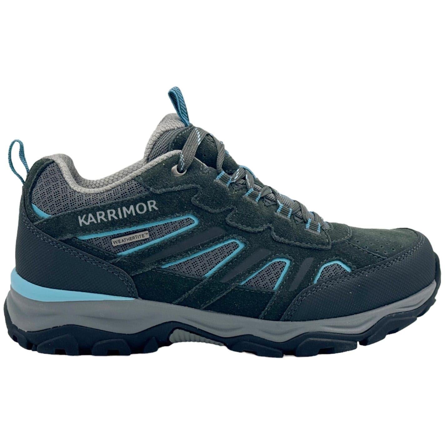 Grey-Blue - Front - Karrimor Womens-Ladies Mount Waterproof Walking Shoes