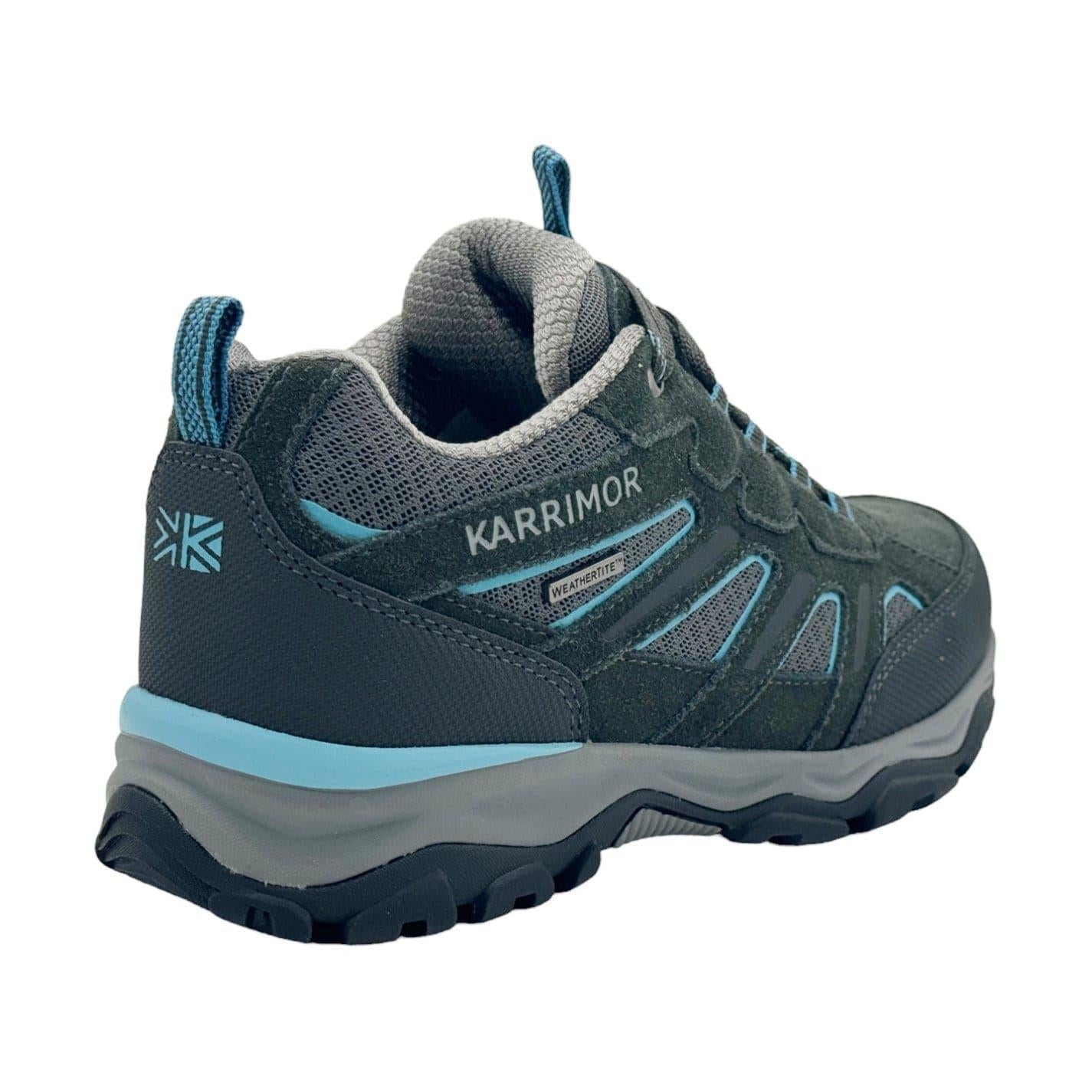 Grey-Blue - Back - Karrimor Womens-Ladies Mount Waterproof Walking Shoes