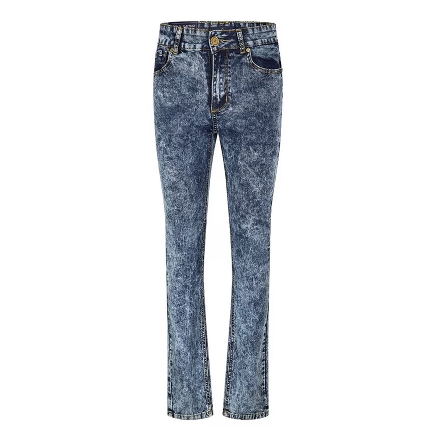 Indigo - Front - Criminal Damage Mens SOS 5 Pockets Skinny Jeans